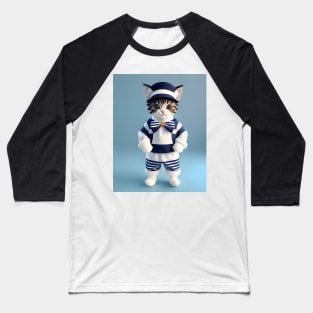 Sailor Cat - Modern digital art Baseball T-Shirt